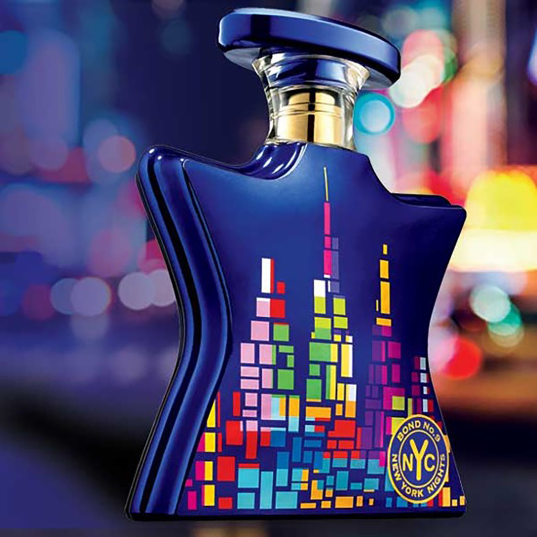 Bond No. 9 New York Nights Eau de Parfum Flakon inszeniert